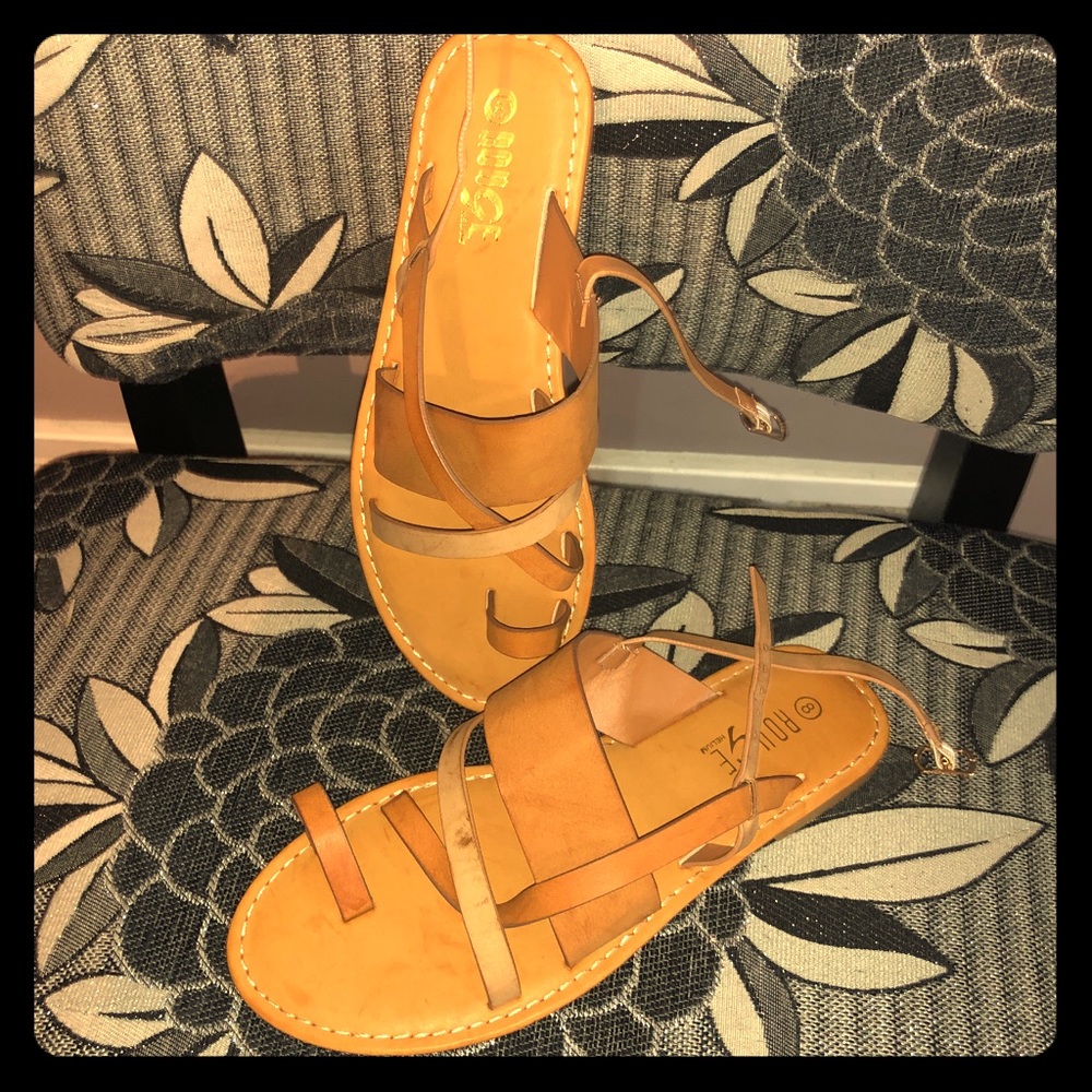 Tan sandals